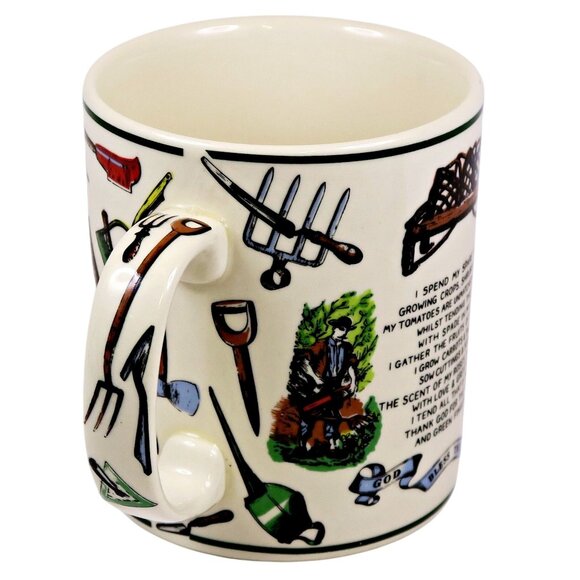 Paul Cardew Mug God Bless the Gardener England Vintage Whimsical Ceramic - Picture 2 of 6